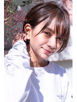 メーヴェ(Mowen) mowen 南堀江 ハンサムショート×オリーブカラー×大人可愛い