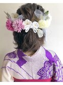和装ハーフアップ