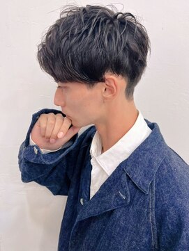 ポーチバイハニー オモテサンドウ(PORCH by HONEY omotesando) 波巻き　ハイライト　ツーブロックマッシュ　束感