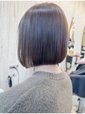 前下がりボブ前髪×ショコラアッシュ【横浜】