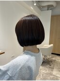 大人可愛い◎20代30代40代シアーカラーコンパクトボブ