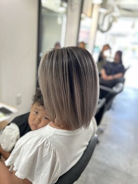 ラフ 難波店(LAFF) #セミディ#シアーカラー#ショートヘア#姫カット#ダークアッシュ