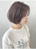 say.黒髪ボブルフネビージュ小顔ワンレンラベンダーアッシュ艶髪