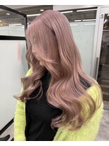 RENYA☆ ケアブリーチ　ピンクベージュ レイヤーカット