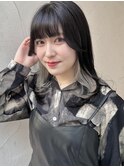 ”韓国風インナーカラーホワイトシルバー