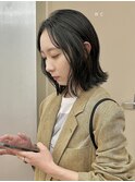 20代30代ナチュラルモードボブブルーブラック/akari