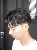 ニュアンスパーマ×マッシュフェードナチュラルパーマおしゃれ感