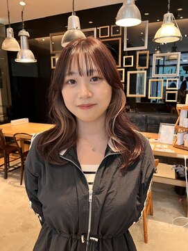 プレイ(SARA BEAUTY×LIFESTYLE PLAY) 【ブリーチなしピンクブラウン】インナーカラー/透明感カラー