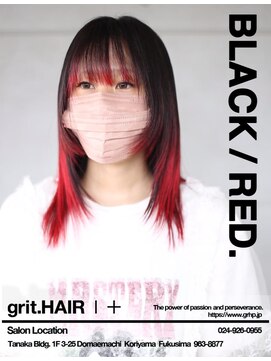 【grit.】ブラック/レッド