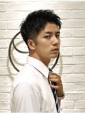 ツーブロックビジネス束感ショートスタイル