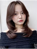 【MINX】顔周り似合わせカット+デザインカラーベージュ_銀座