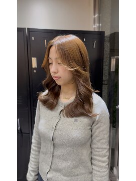 サロンドミルク 新百合ヶ丘店(salon de MiLK) レイヤーカットオリーブベージュチョコレートブラウン新百合ヶ丘