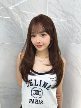 ベージュ/レイヤーカット/ハッシュカット/栄