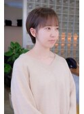 丸みショート/シースルーうざバング/顔まわりカット【松本匡介】
