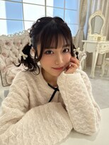 リルミー ミュエナ 大須 矢場町(Lilme myuena)&nbsp;着物ヘア/ダークアッシュ/ミディアムレイヤーカット/名古屋