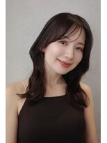 ノイ(noi)&nbsp;顔周りレイヤーカットくびれヘアミルクティーベージュカラー韓国
