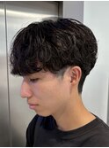 シャドウパーマ ニュアンスパーマ 波巻きパーマ 韓国風マッシュ