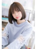 シースルーバング×ワンカール♪小顔ガーリーボブ