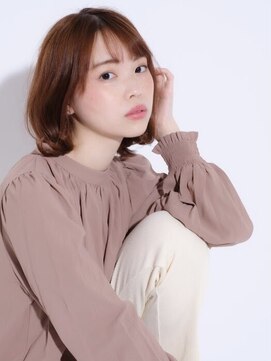 デイジー インデックスヘア 大島店(DAISY index hair) 丸顔似合う前髪なし外ハネエアリーミディ色気濡れ髪20代30代