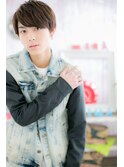 目力強調◎斜めバングサイドグラデーション韓国マッシュc1