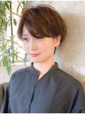 大人可愛い前下がりショートボブ/ショートヘア/30代40代50代