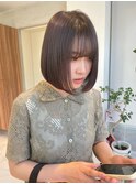 大人可愛い/10代20代30代小/ショートボブ/丸み前下がりボブ
