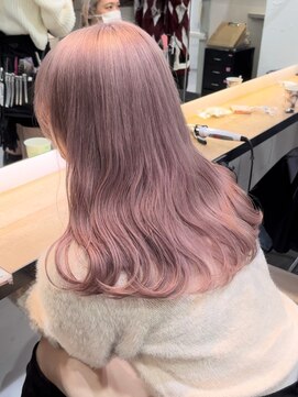 ベレーザ 渋谷(BELEZA) 2414外国人風カラーロイヤルパープルベイビーピンクこなれヘア