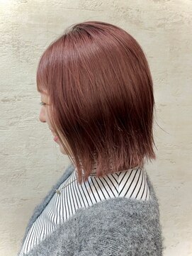 アンジェリカ(Angelica Total Beauty Lifestyle Design) 切りっぱなしカットピンクカラーフルバング