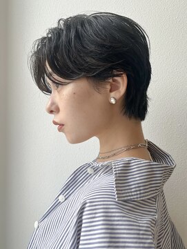 ガーランドギンザ(Garland Ginza) ハンサムショートセンターパートブルーグレージュ水素