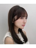 小顔レイヤー　前髪顔周り　髪質改善縮毛