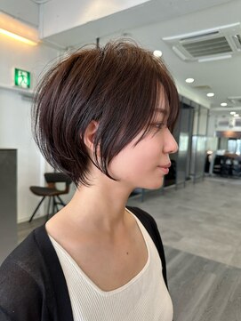 ビューエヒメ(VIEW EHIME) 小顔カットショートボブ大人可愛いアッシュオリーブ20代30代40代