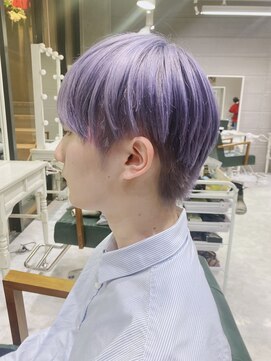 デイズ(days) ブルーシルバーカラー　ウルフマッシュショート　ブリーチカラー