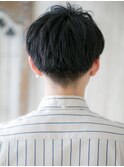 アッシュブラックで優しい印象の重軽マニッシュショートf