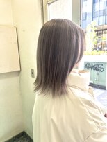 キャンバス バイ ネオリーブ 横浜西口(Canvas by neo.)&nbsp;切りっぱなしボブ　くすみベージュ