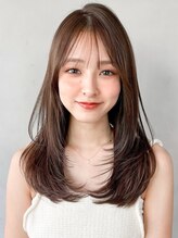 アグノス 青山(Agnos)&nbsp;★ミルクティーブロンドダークブルーワンホンレイヤー艶髪