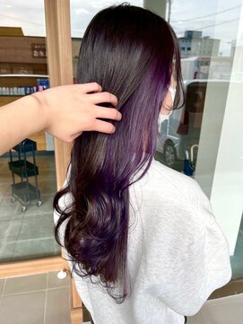 ビーグレイス 美濃加茂店(be Grace) パープルインナーカラー×20代顔周りレイヤー