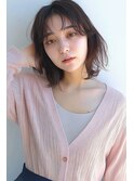 ミディアムレイヤー ニュアンスパーマ シースルーバング