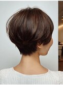 丸みショートでやわらか透明感[西宮北口/白髪ぼかし]