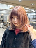 ミルクティーピンクベージュ/ダブルカラー　町田　髪質改善