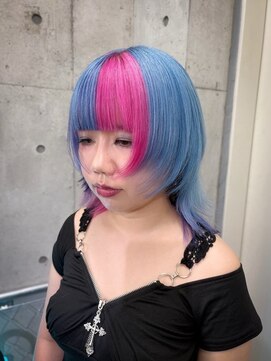 インク 渋谷(INK.) ミルクティーブロンドニュアンスウルフワンホンレイヤー渋谷