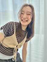 イノセントヘア(innocent.hair)&nbsp;20代30代/顔まわり/ミディアムストレート/ブリーチなし