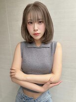 オーロ(ORO) ★イメチェン小顔ヘア似合わせレイヤーボブ/グレージュ