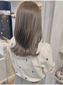 福山美容室caaryイルミナカラー透明感フォギーベージュ20代30代