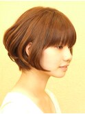 ポイントカラー+ふんわりボブ