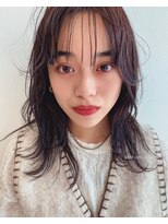 外国人風無造作ミディアム外ハネボブ[表参道/表参道駅]