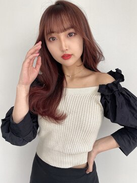 ロンドローズ 名古屋(Lond damaskRose) リフトレイヤー センターパート ブリーチ縮毛矯正 ヨジャドル