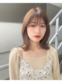 春人気！くびれミディアム♪ シナモンベージュカラー