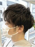MEN'S HAIR &nbsp;センターパート　ツイストスパイラル　コンマヘア