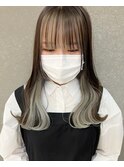 インナーカラー/イヤリングカラー/ミルクティーベージュ/表参道