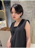 20代30代大人ガーリーショートヘアチョコレートモードショート